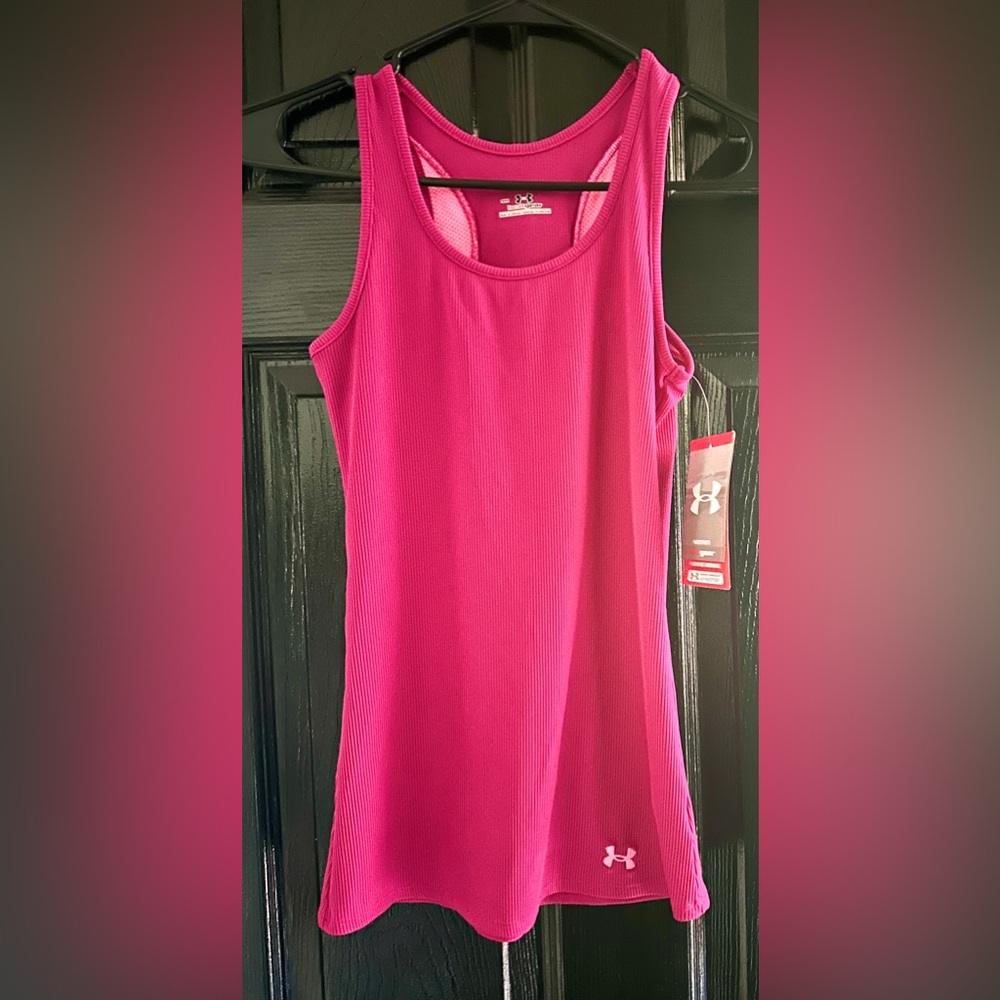 Under Armour Heat Gear Racer Back Tank Top New Small Pink